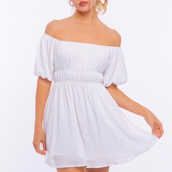 The Wild Clover Dresses & Skirts - ❌SOLD OUT❌ ALL YOURS WHITE OFF SHOULDER DRESS